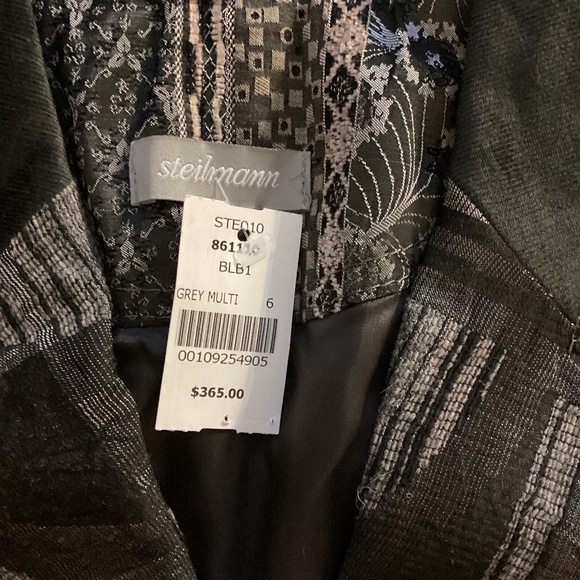 NWT multi grey color Steilmann blazer size 6 - Picture 2 of 6